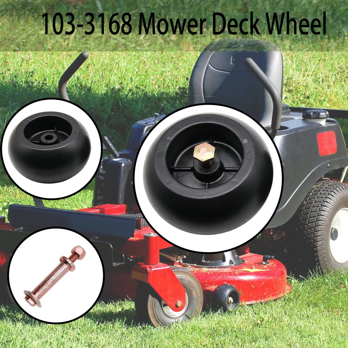 YESHINDA 5/8 inch bore and 2.5 inch hub deck wheels image
