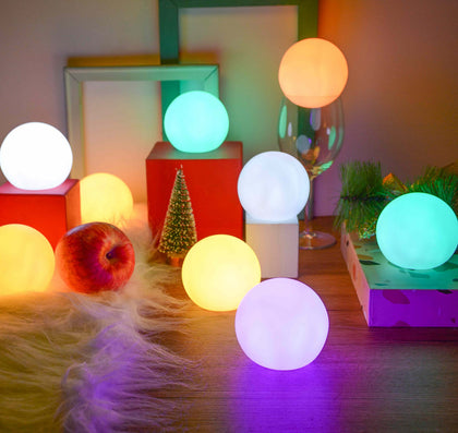 YESIE rechargeable pool light orb with vibrant underwater glow for night swimming