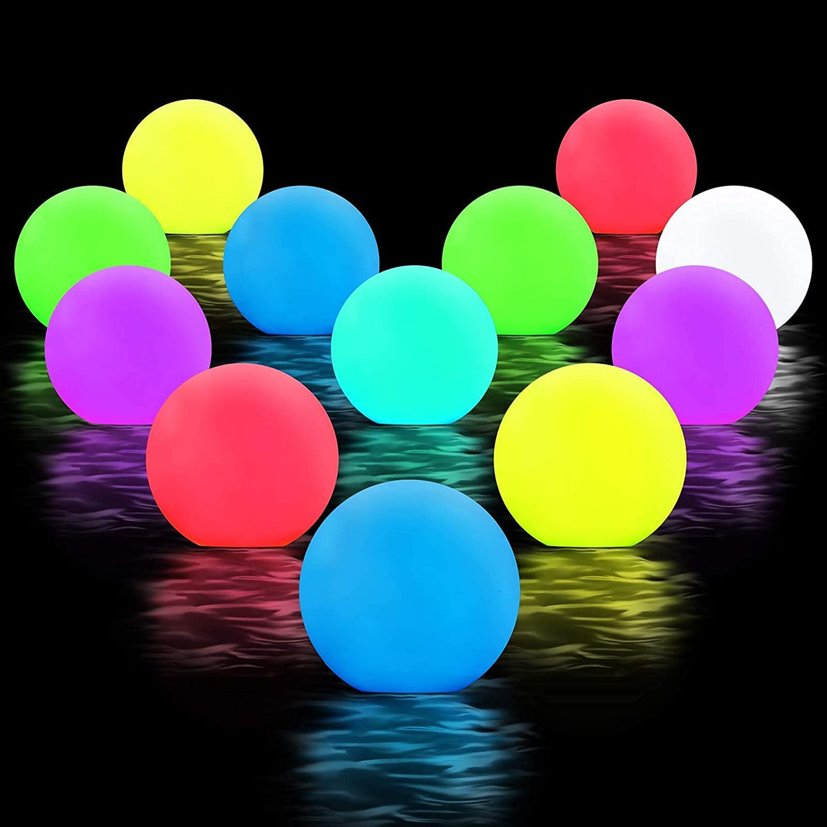 YESIE remote control operation allows color and brightness changes from poolside