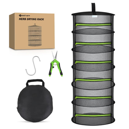 Yesker 6-layer herb drying rack assembly for efficient air circulation and even drying.