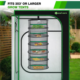 Yesker foldable six-layer drying rack folded with storage bag included for travel
