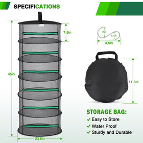 Yesker foldable six-layer drying rack mesh closeup highlighting durable polyester material