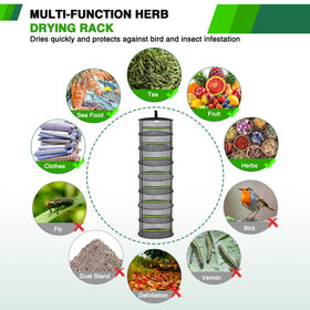 Yesker foldable drying rack structure shown for easy storage after use.