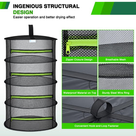 Yesker foldable rack in-use setup for portable, space-saving drying
