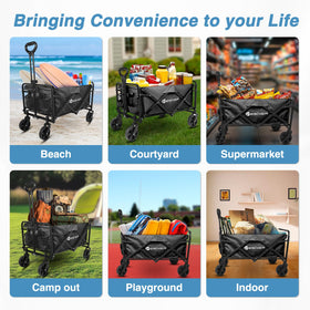 Yesker Foldable Wagon perfect for camping and outdoor adventures