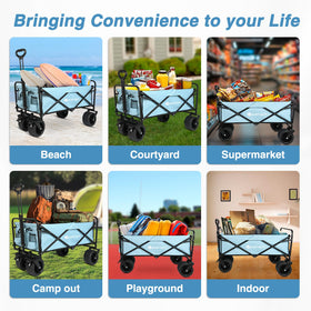 Yesker Foldable Wagon fits in car trunk for trips
