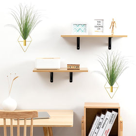 Yesky geometric metal planters pair with bedrooms for calm contemporary decor.