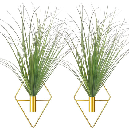 Yesky diamond gold wall vase adds elegant focal decor to your living room.
