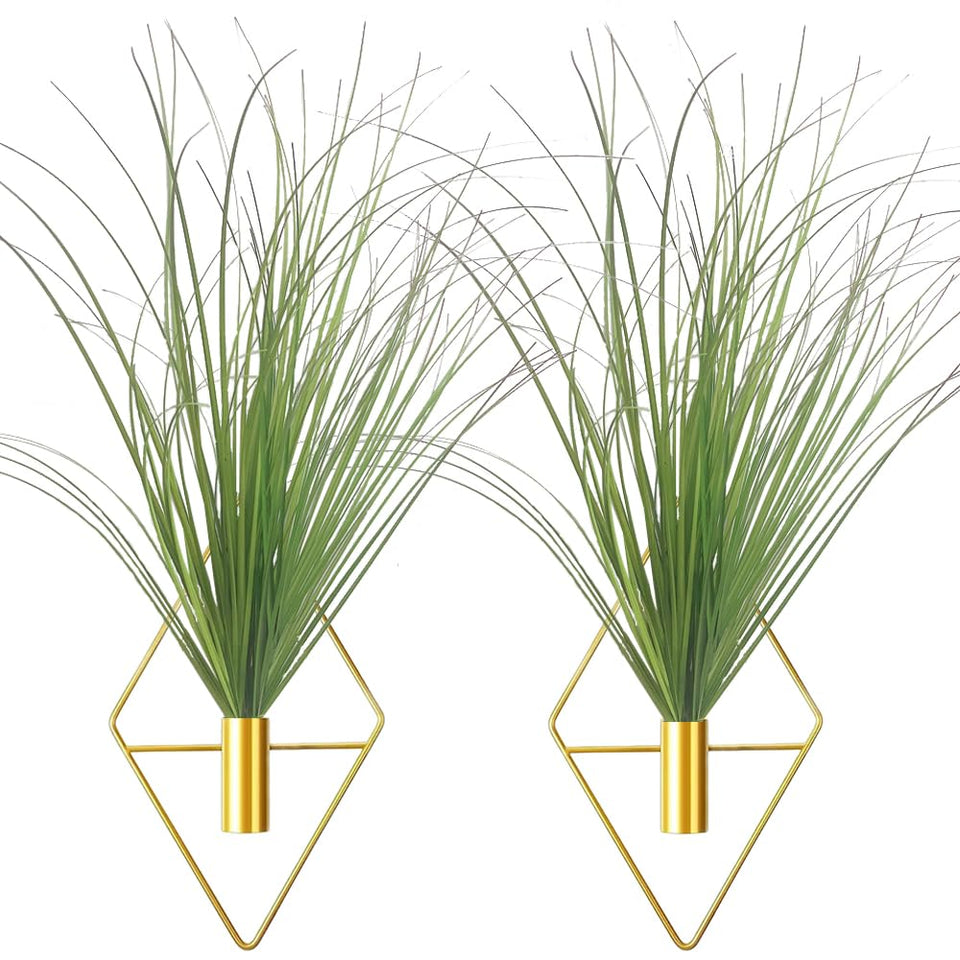 Yesky diamond gold wall vase adds elegant focal decor to your living room.
