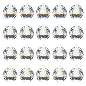 Yesland 20-pack crystal ball prisms 40mm creates vivid rainbows in sunlight.
