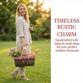 Yesland country-style picnic basket elevates outdoor scenes and weddings.