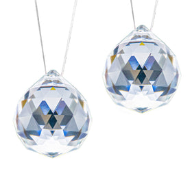 Sunlight passing through Yesland prism ball yields sparkling rainbow patterns.