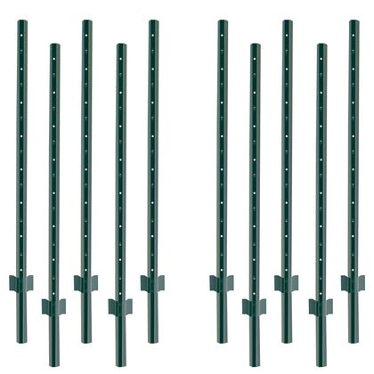 YESON fence post 4.8 feet with green coating for weather resistance.