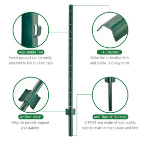 YESON rustproof, durable post for long-lasting garden fencing.