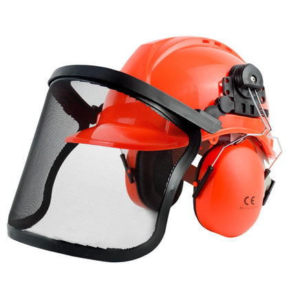 YesRight chainsaw helmet assembly protects head during cutting tasks