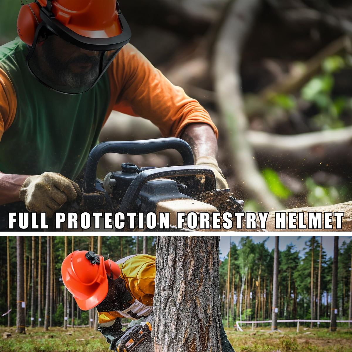 YesRight forestry helmet supports mowing, trimming, landscaping, weed whacking