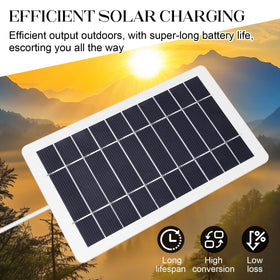 YESSZ solar panel during camping setup charging a phone with sunlight