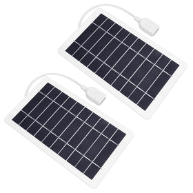 YESSZ USB solar panel charger front view powering outdoor charging on sunny day