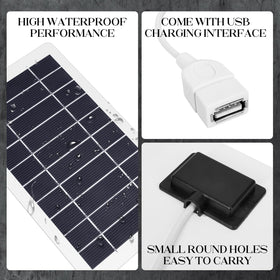 YESSZ USB solar panel charger in backpack ready for travel and outdoor adventures