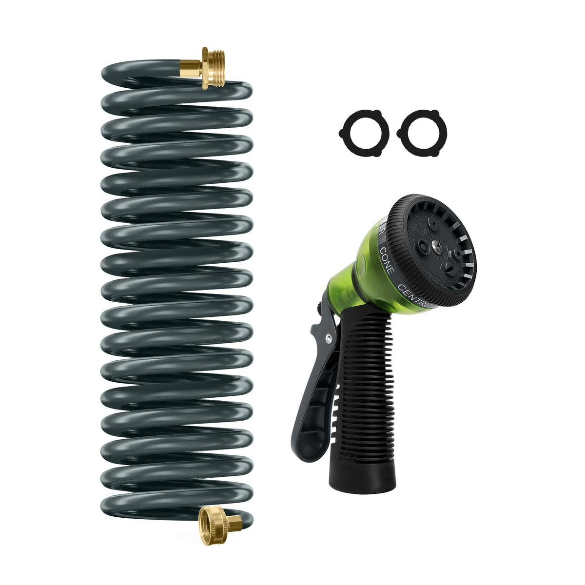 YESTAR coil hose 15ft compact storage ideal for small yards.