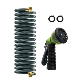 YESTAR coil hose 15ft compact storage ideal for small yards.