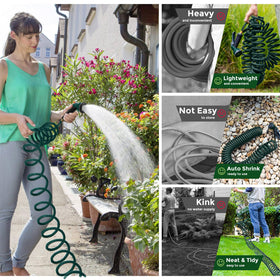 YESTAR coil hose stores neatly, reducing yard clutter.
