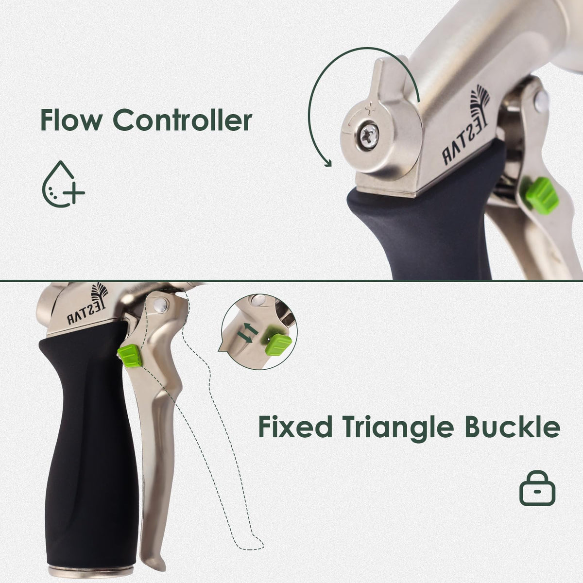 YESTAR flow-control dial enables precise water output and efficiency
