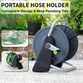 YESTAR garden watering with hose reel cart highlights versatile irrigation and yard care.