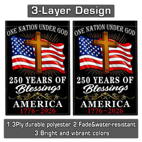 Yesuavt lightweight polyester flag offers easy flutter in gentle breezes.