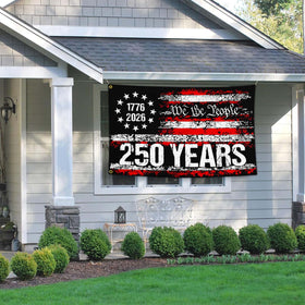 Yesuavt patriotic outdoor flag hanging on front door for celebrations.