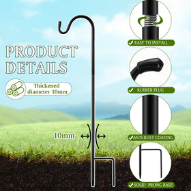 Yetene double-pronged base ensures steady upright placement.