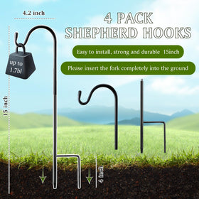 Yetene bird feeder hook ready to hold hanging feeders securely outdoors.