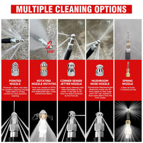 Yetianical NIFUAL rotating nozzle with multiple spray angles cleans debris