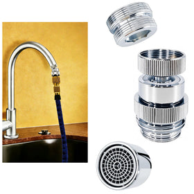 YeulYuuri 360-degree swivel detail showing knot-free water flow.