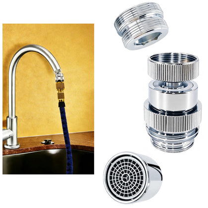 YeulYuuri 360-degree swivel detail showing knot-free water flow.