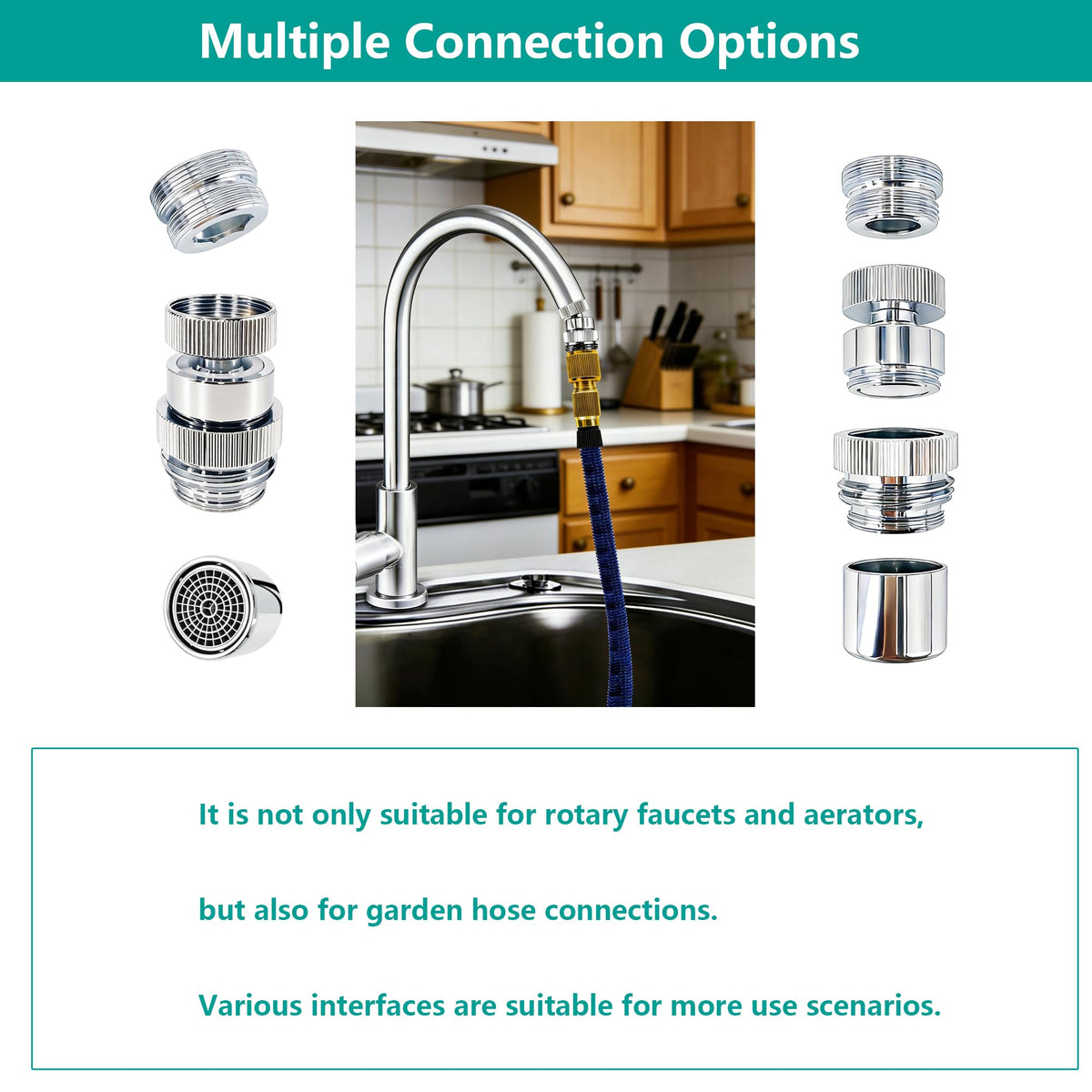 YeulYuuri faucet-to-hose connection for quick setup.