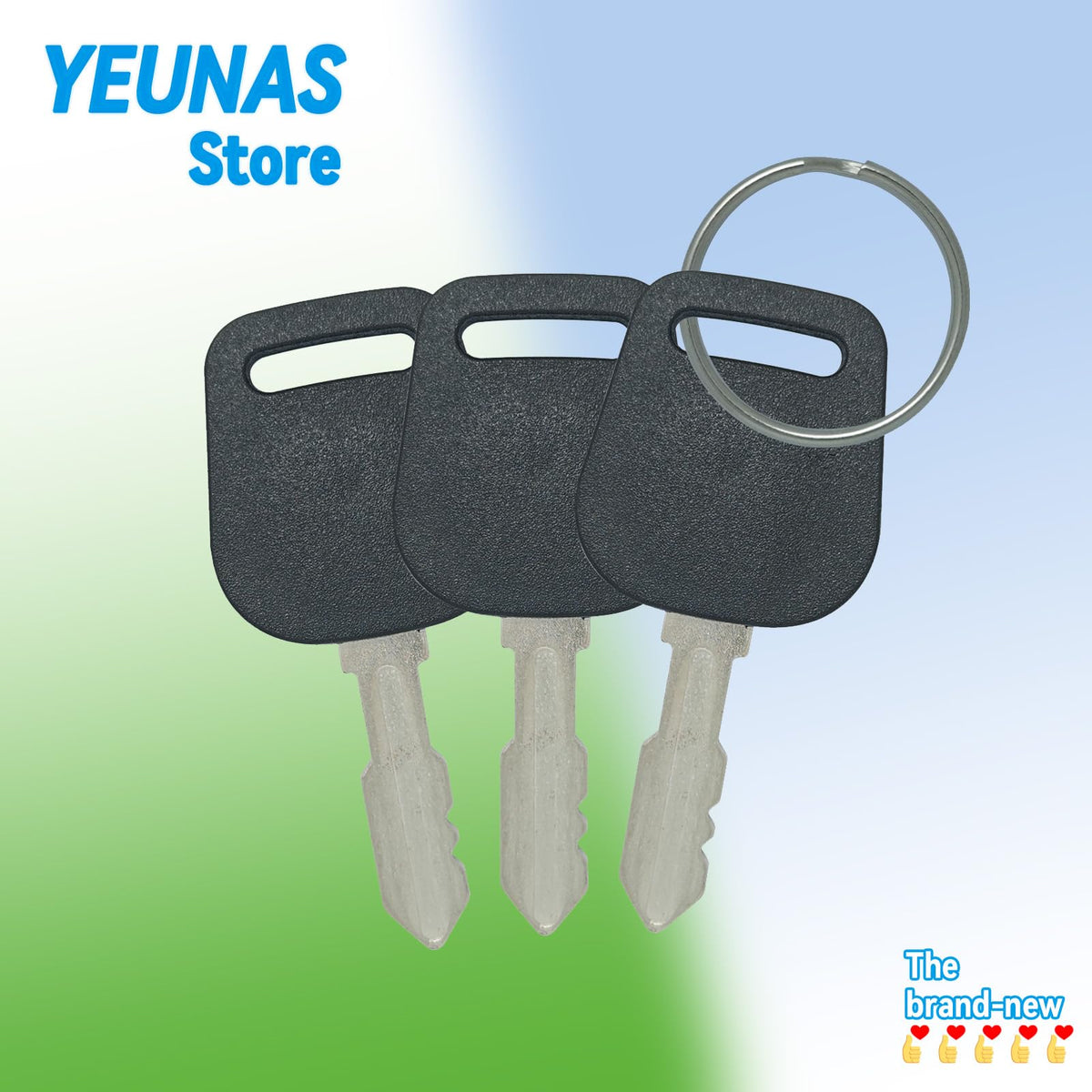 YEUNAS three-key set ensures easy backups for emergencies.