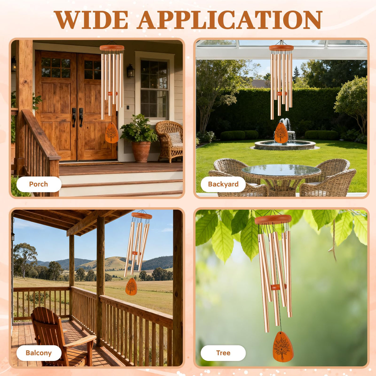 Yewfold porch garden wind chime enhancing outdoor decor