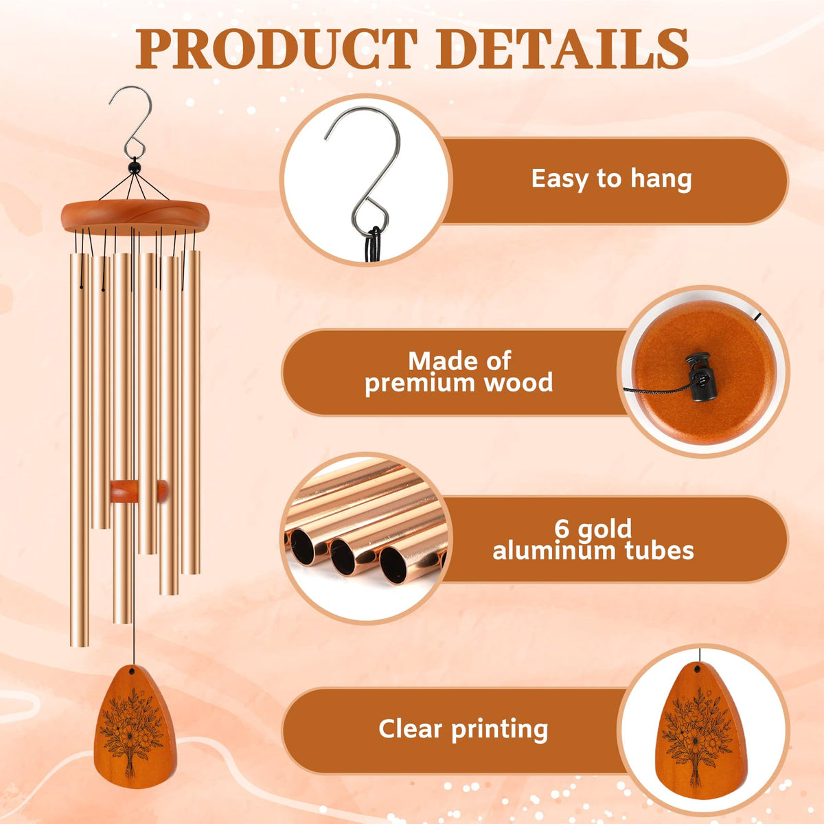 Yewfold weather-resistant wind chime designed for outdoor spaces