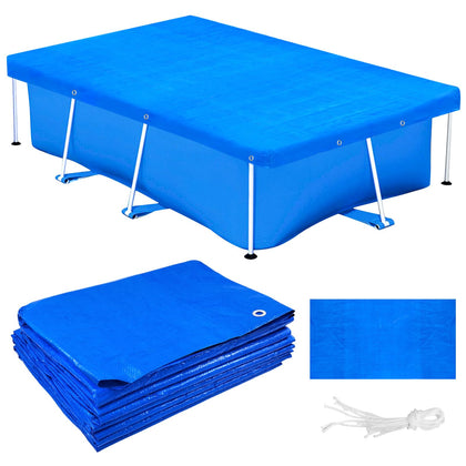 YEXEXINM rectangular pool cover on a frame pool protects against debris