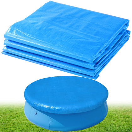YEXEXINM 10ft round pool cover with drawstring protecting inflatable pools from debris.