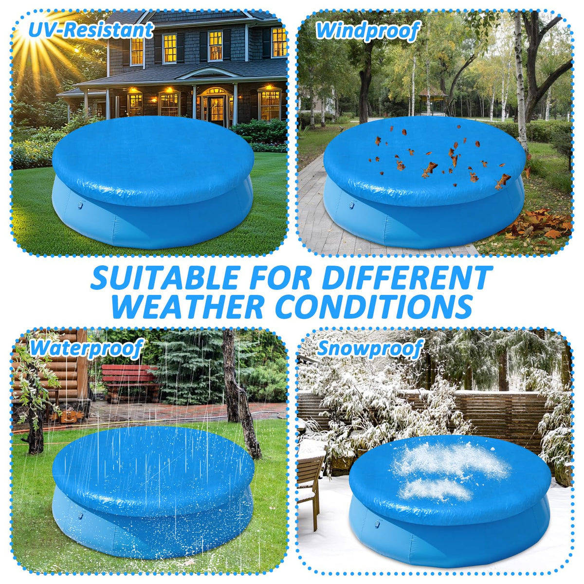 YEXEXINM compatible with various round inflatable pools, including popular brands.