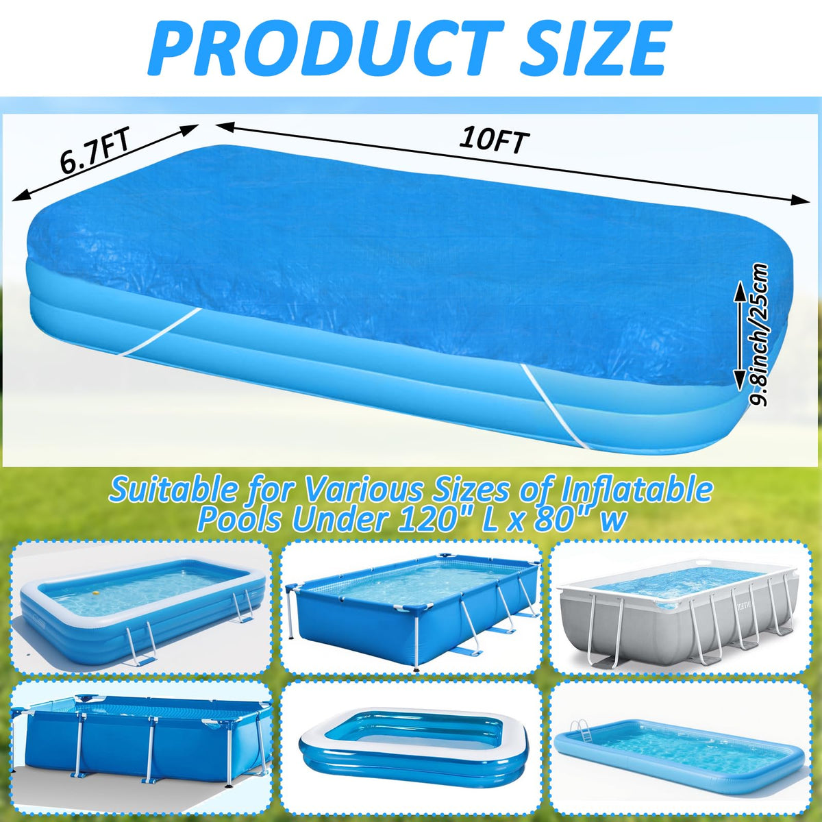 YEXEXINM pool cover with adjustable drawstring secures a snug fit on the pool edges
