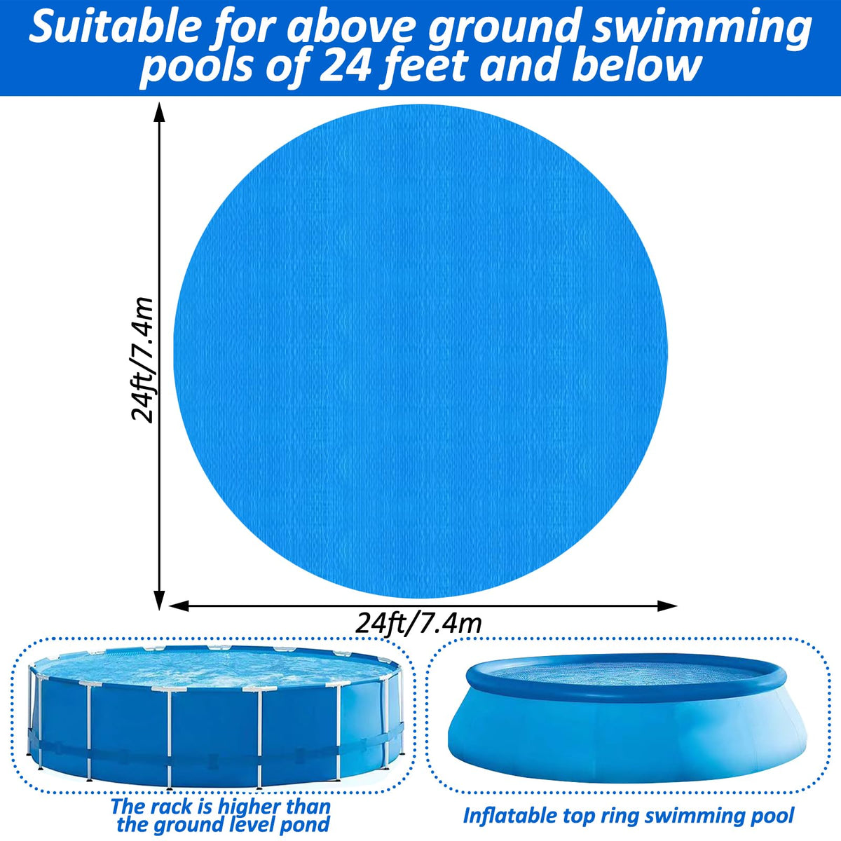 YEXEXINM pool ground mat protector guards liner from rocks and debris.