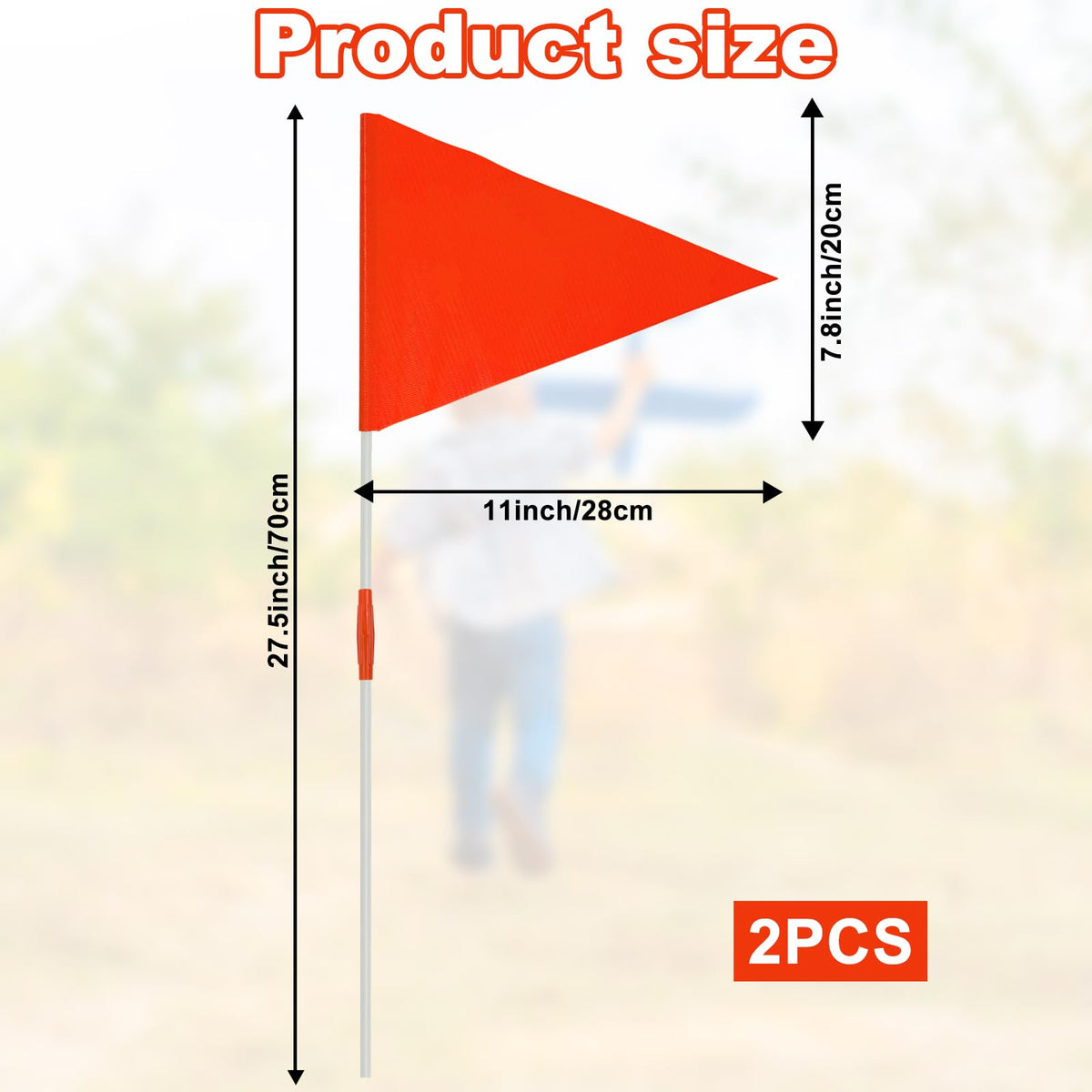 YEXEXINM replacement flag poles orange for quick, durable replacements