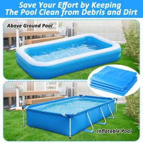 YEXEXINM solar heating effect shows warming water under sun on above ground pool