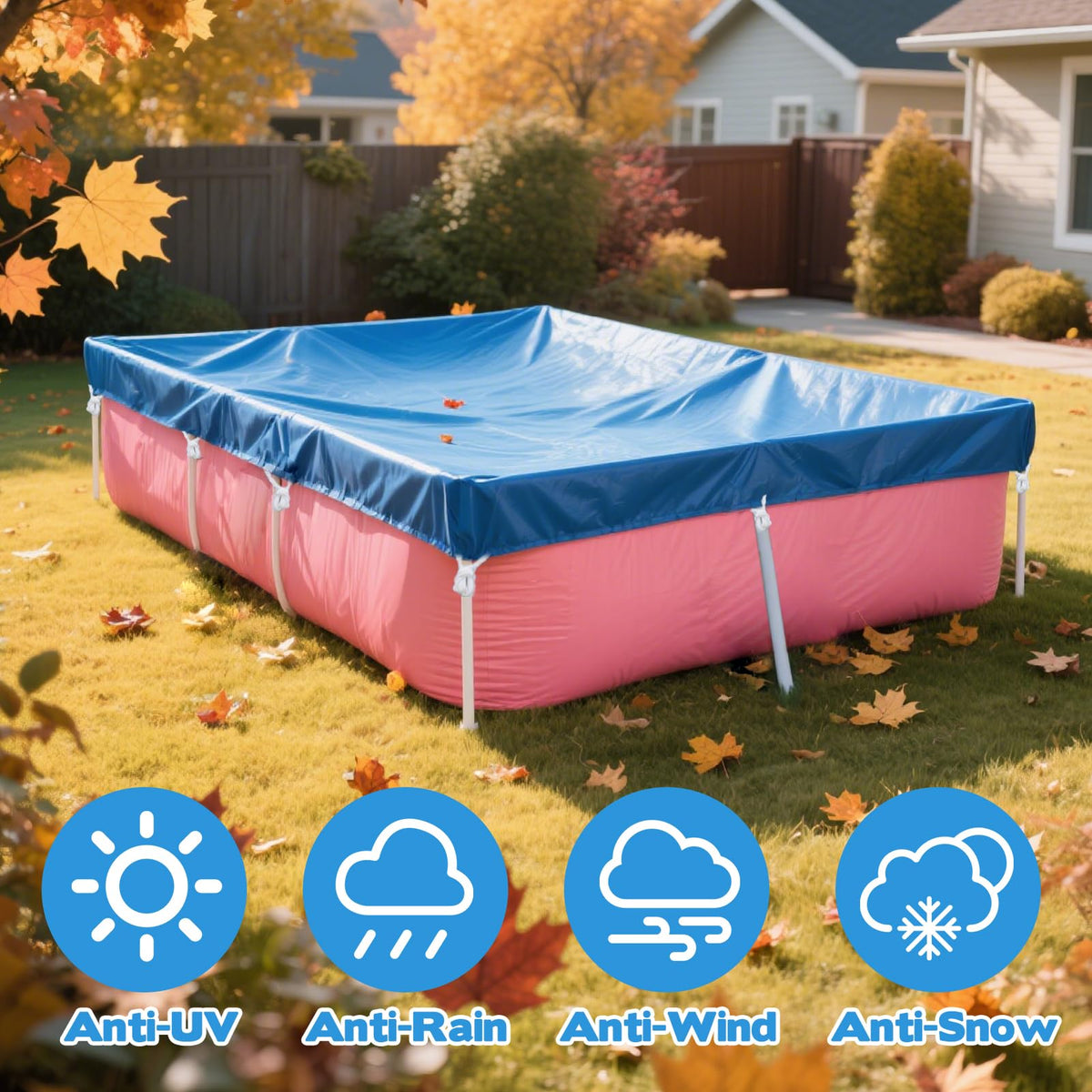 YEXEXINM UV-resistant coating preserves color and pool life.