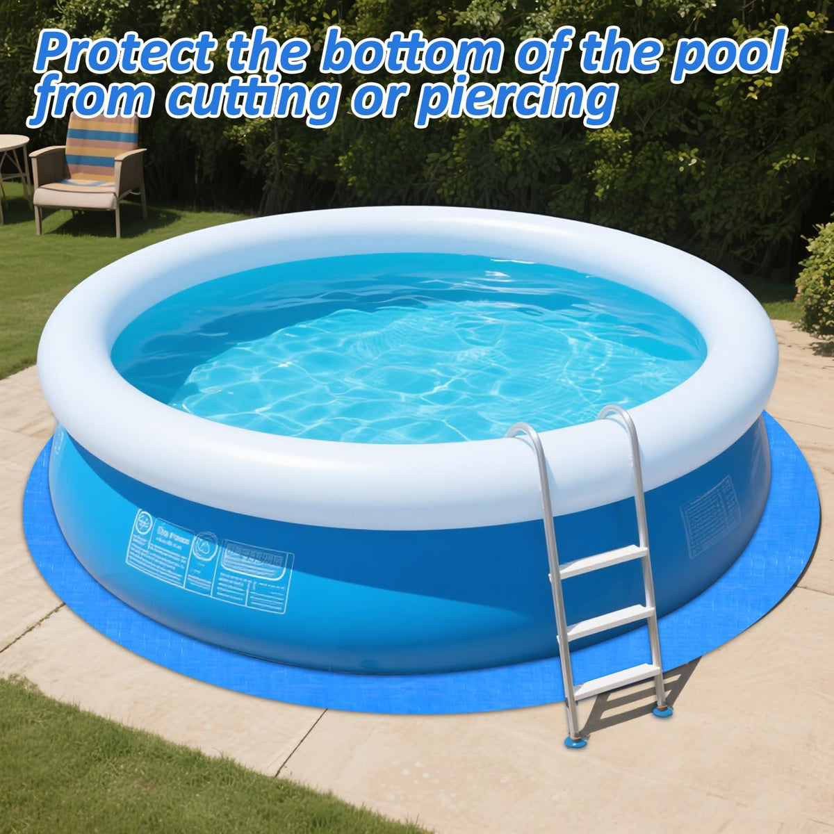 YEXEXINM waterproof ground cloth with UV resistance protects pool area.