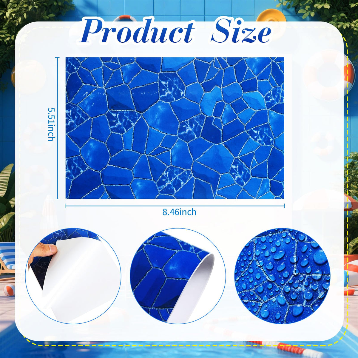 Yexiya heavy-duty PVC patch demonstrating strong adhesive for quick pool repairs.