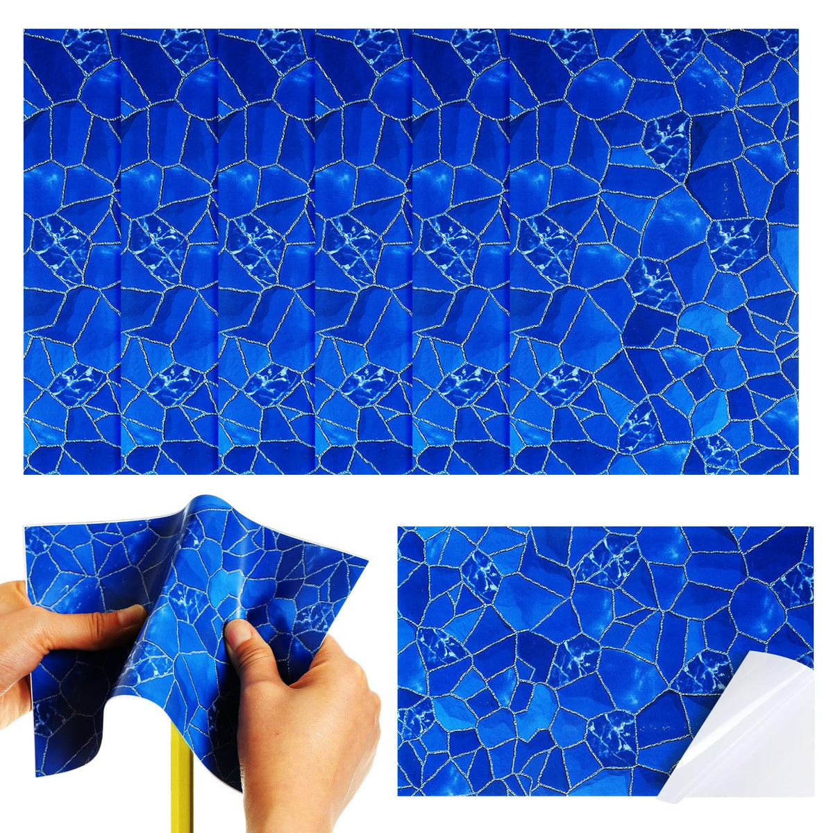 Yexiya PVC patch on pool liner for seamless underwater repairs.
